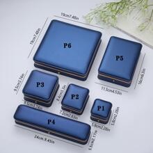 1個高端珠寶禮品盒,適用於戒指、吊墜、手鐲、項鍊、人造珍珠,非常適合珠寶包裝 - 寶藍色 - 查看 2