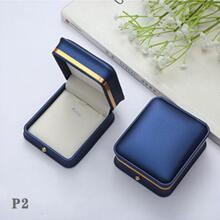 1個高端珠寶禮品盒,適用於戒指、吊墜、手鐲、項鍊、人造珍珠,非常適合珠寶包裝 - 寶藍色 - 查看 4