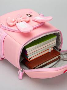 La bonita mochila rosa para niños, ultraligera, impermeable y reductora de carga, es adecuada para niños en edad preescolar - Rosa - Ver 4