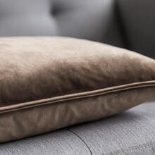 1入組16寸(40 Cm)短毛絨無內芯缎带四周枕套,彩色裝飾坐墊套,適用於沙發、臥室、汽車