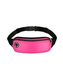 1pc Release Buckle Running Bag - Hot Pink - View 1
