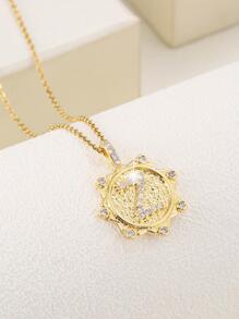 Mặt dây chuyền trang trí bằng đá Zirconia - Vàng - Xem 5