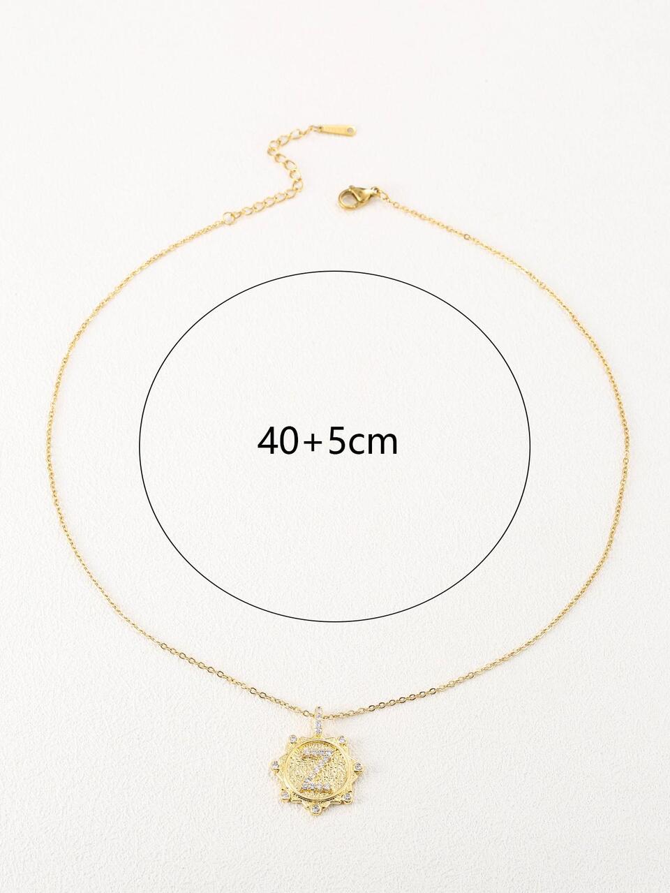 Cubic Zirconia Decor pendant Necklace