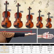 New 4/4 Acoustic Violin Case Bow Rosin - Thiên nhiên - Xem 4