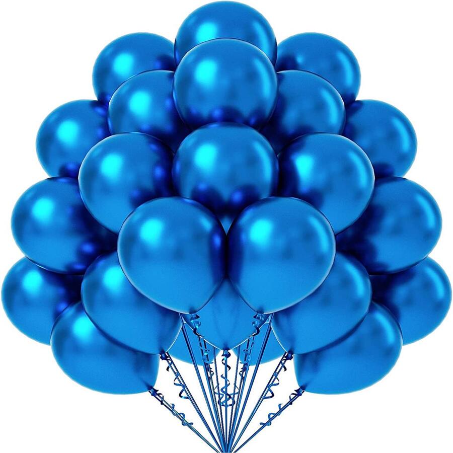 50pcs Plain Balloon,Christmas - Royal Blue - View 1