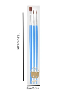 3 cái Vẽ đường vẽ sơn dầu kỹ thuật số và làm đầy bộ cọ đặc biệt - Màu xanh lam - Xem 2
