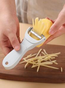 1個創意耐用的不銹鋼雙用水果削切器和蔬菜削皮器,廚房工具 - 粉色 - 查看 3