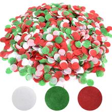 Confeti Redondo de 50 g, Papel de Confeti de 1 cm, Papel de Seda, Papel de Confeti, Confeti de Papel Redondo para Decoración de Cumpleaños, Boda, Baby Shower, San Valentín, Bautizo (Rojo y Verde) - Multicolor - Ver 1