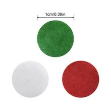 Confeti Redondo de 50 g, Papel de Confeti de 1 cm, Papel de Seda, Papel de Confeti, Confeti de Papel Redondo para Decoración de Cumpleaños, Boda, Baby Shower, San Valentín, Bautizo (Rojo y Verde) - Multicolor - Ver 2