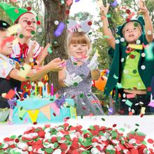 Confeti Redondo de 50 g, Papel de Confeti de 1 cm, Papel de Seda, Papel de Confeti, Confeti de Papel Redondo para Decoración de Cumpleaños, Boda, Baby Shower, San Valentín, Bautizo (Rojo y Verde) - Multicolor - Ver 6