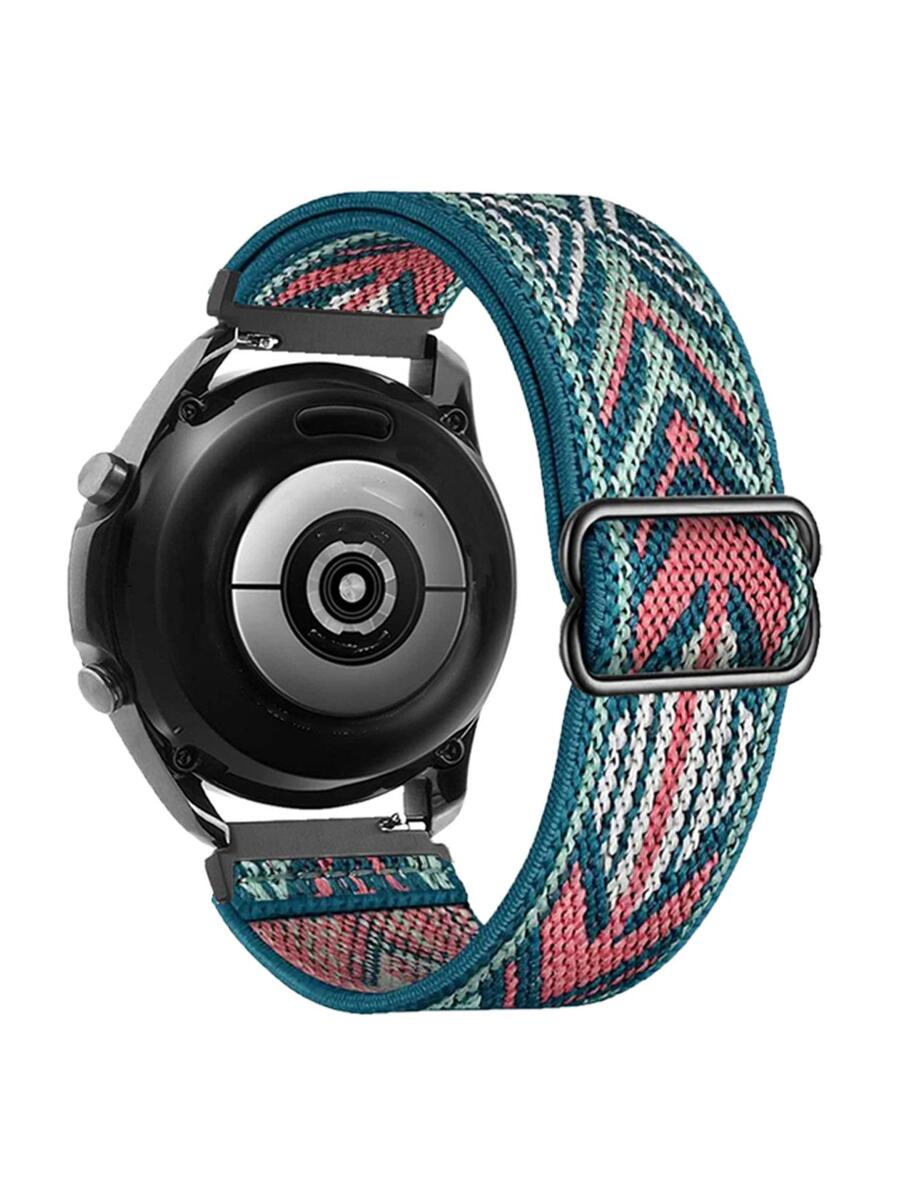 1条18mm/20mm/22mm宽可调节长度尼龙表带，兼容三星Galaxy Watch 6/5/4 40mm/44mm；弹性表带，兼容Galaxy Watch 5 Pro 45mm/Watch 4 Classic/6 Classic 42mm/46mm/Active 2 - 彩色 - 查看 1