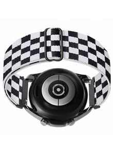 1入組18mm20mm22mm寬可調節長度尼龍環彈性手錶表帶，適用於三星Galaxy Watch 5/4 40mm、44mm、Galaxy Watch 5 Pro Band 45mm/Watch 4 Classic Band 42mm 46mm/Active 2軟性可調式透氣尼龍運動錶帶，適用於蘋果手錶38/40/41mm、42/44/45/49mm Ultra和Fitbit Versa2、Versa3/4 Charge5手錶帶 - 彩色 - 查看 2