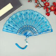 1 pieza Abanico plegable con lentejuelas - Rosa - Ver 8