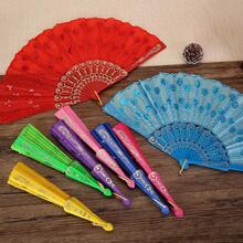 1 pieza Abanico plegable con lentejuelas - Rosa - Ver 3