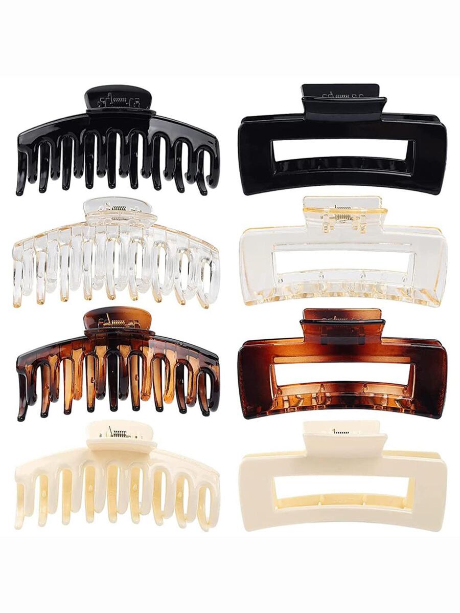 8pcs Minimalist Hair Claw - Multicolor - View 1