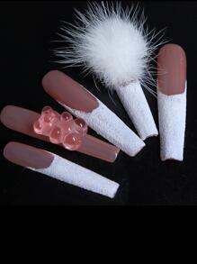 White Flash Woolen Powder Nail Art Glitter Nail Art Accessories