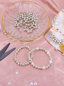 光滑圆珠无缝球珠黄铜散珠金属珠夏季夏威夷多层项链手链珠宝制作 2-10 毫米