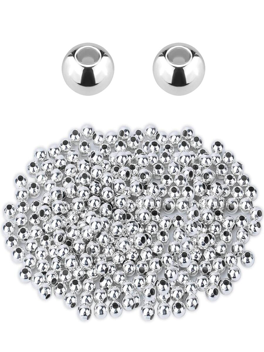 光滑圆珠无缝球珠黄铜散珠金属珠夏季夏威夷多层项链手链珠宝制作 2-10 毫米