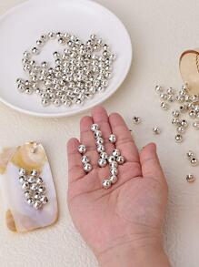 光滑圆珠无缝球珠黄铜散珠金属珠夏季夏威夷多层项链手链珠宝制作 2-10 毫米