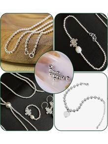 光滑圆珠无缝球珠黄铜散珠金属珠夏季夏威夷多层项链手链珠宝制作 2-10 毫米