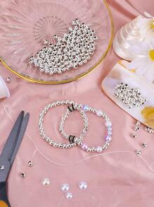 光滑圆珠无缝球珠黄铜散珠金属珠夏季夏威夷多层项链手链珠宝制作 2-10 毫米