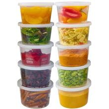 16 oz [50 Sets] Deli Plastic Food Prep Storage Containers with Lids BPA FREE - Clear - View 2