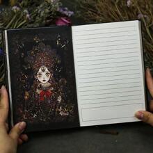 1pc Retro Style Journal Notebook For Boys With Character Portrait Artwork, 3d Front Cover, Color Pages And Lined Pages - Brown - View 11
