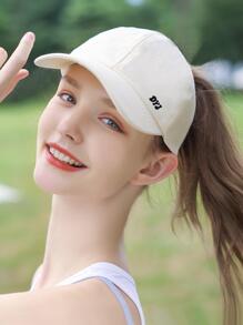 字母刺繡棒球帽 - 白色 - 查看 4