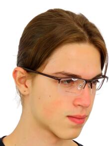 Men Eyeglasses - 鏽棕色 - 查看 2