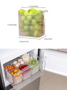 6入組/套食物貯藏極簡風格透明懸掛冰箱側門收納盒適用於廚房 - 無色 - 查看 2