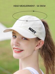 字母刺繡棒球帽 - 白色 - 查看 5