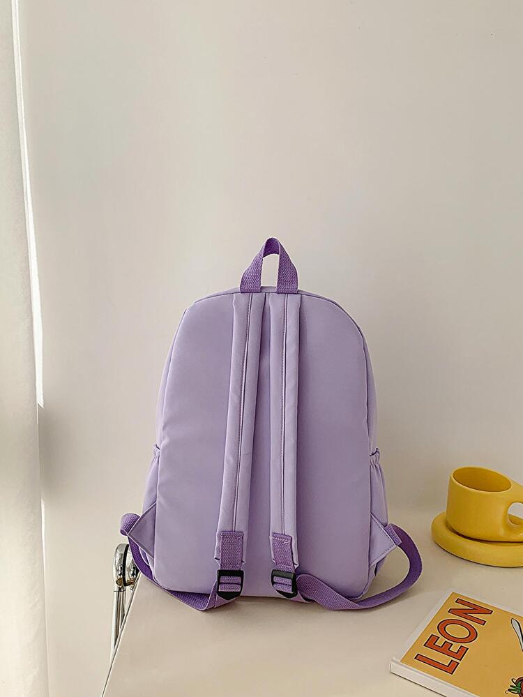 Zaino Scuola Unisex Legero E Impermeabile, Multifunzione Con Tasca Portabottiglia, Per Adolescenti, Medie E Elementari, Nero - 4