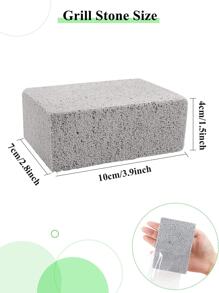 1pc, Khối gạch làm sạch vỉ nướng, Gạch làm sạch vỉ nướng, Đá làm sạch khử cặn, để loại bỏ vết bẩn Giá nướng BBQ Bếp điện từ, Bàn chải nồi vệ sinh gia đình, Bàn chải bếp, Dụng cụ dọn dẹp nhà bếp, Phụ kiện nhà bếp - Xám - Xem 6