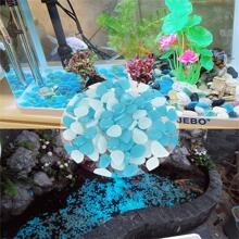 50入組夜光花園鵝卵石輝光石頭岩石適用於花園小路露台草地花園裝飾發光發亮石頭 - 白色 - 查看 3