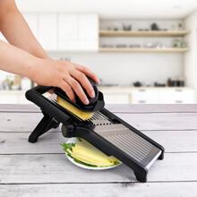 Mandoline Food Fruit Vegetable Slicer Cutter Chopper Adjustable Stainless Steel - Black - View 5