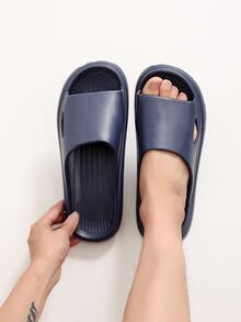 時尚拖鞋適合男士,剪裁設計單帶拖鞋 - 藍色 - 查看 6