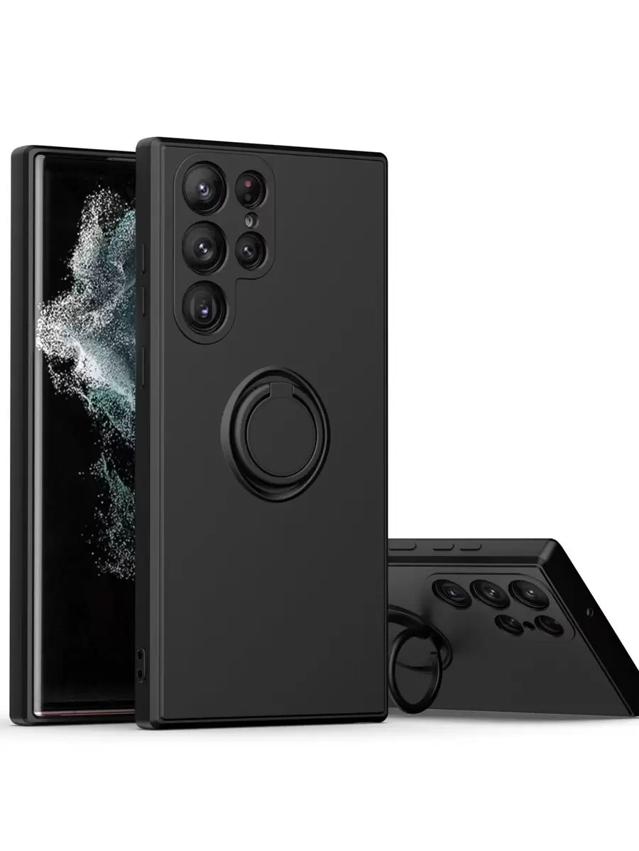 Magnetic Phone Case With Ring Holder Compatible With IPhone15/15Plus/15Pro/15Promax Waterproof Shockproof Anti-Fall Scratch Resistant,International Version, Not The Domestic Version - Black - View 1