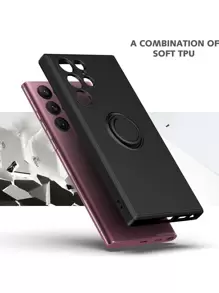 Magnetic Phone Case With Ring Holder Compatible With IPhone15/15Plus/15Pro/15Promax Waterproof Shockproof Anti-Fall Scratch Resistant,International Version, Not The Domestic Version - Black - View 2