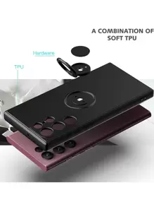 Magnetic Phone Case With Ring Holder Compatible With IPhone15/15Plus/15Pro/15Promax Waterproof Shockproof Anti-Fall Scratch Resistant,International Version, Not The Domestic Version - Black - View 4