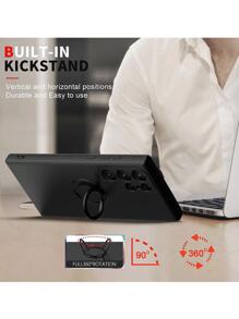 Magnetic Phone Case With Ring Holder Compatible With IPhone15/15Plus/15Pro/15Promax Waterproof Shockproof Anti-Fall Scratch Resistant,International Version, Not The Domestic Version - Black - View 5