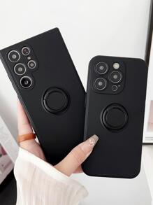 Magnetic Phone Case With Ring Holder Compatible With IPhone15/15Plus/15Pro/15Promax Waterproof Shockproof Anti-Fall Scratch Resistant,International Version, Not The Domestic Version - Black - View 6