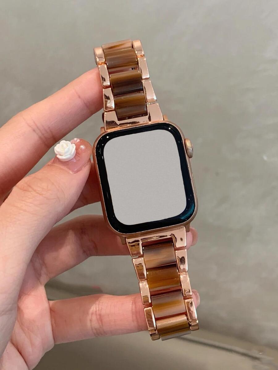 Dây đeo bằng thép không gỉ Tương thích với Apple Watch - Cà phê - Xem 1