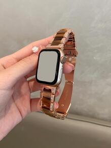 Dây đeo bằng thép không gỉ Tương thích với Apple Watch - Cà phê - Xem 4