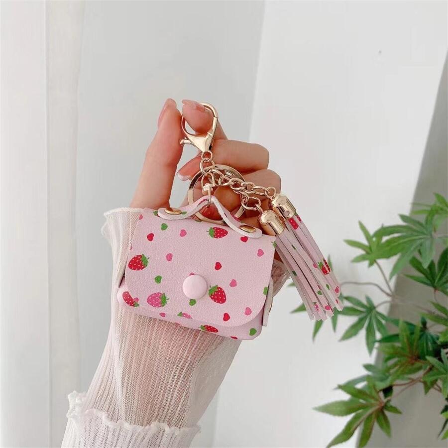 流苏苹果耳机盒蓝牙保护套不含耳机 - 粉色 - 查看 1