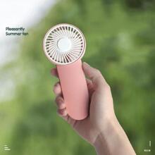 1pc Plastic Mini Fan, Modern Muted Portable Handheld Fan For Summer - Green - View 3