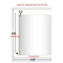 1sheet A4 size 30 X 21 CM/12 X 8.2 Inch Holographic Rainbow Gradient Indoor Self Adhesive Vinyl - Red - View 3