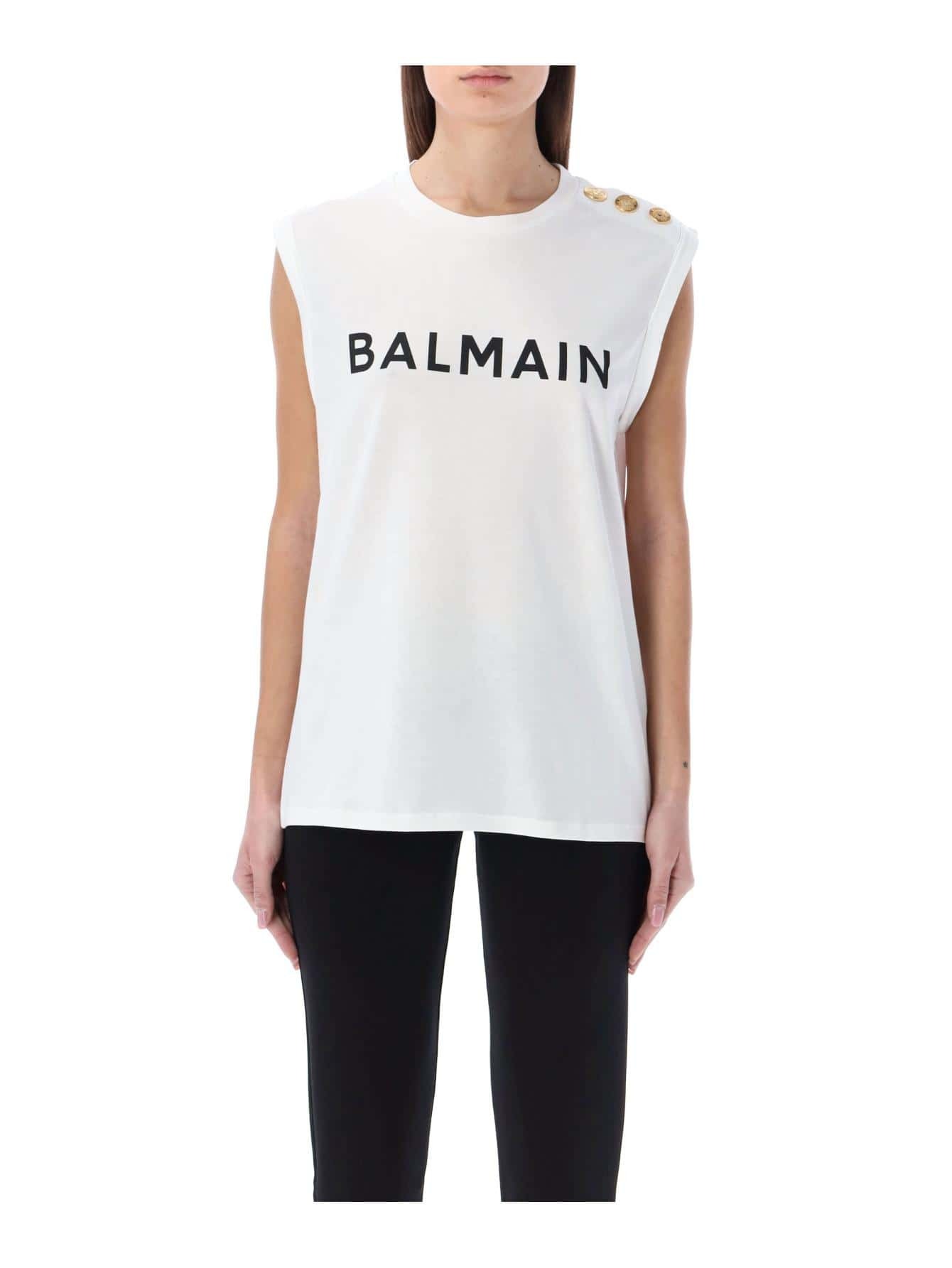 Balmain DF1LB004KG80AAA 関税送料込 Balmain diamond-pattern Knitted T-shirt | Black | FARFETCH