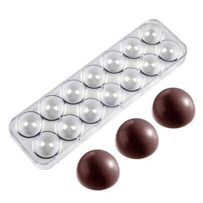 polycarbonate chocolate mold 2.7cm sphere shape mold for candy bonbons bar sweet baking professional mould bakery acrylic confectionery utensils