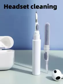 1入組塑膠清潔刷,現代三合一便攜清潔刷適用於耳塞式耳機 - 黑色 - 查看 3