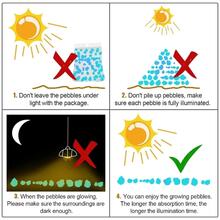 100入組戶外發光發亮石頭花園鵝卵石輝光在黑暗的魚缸水族館裝飾自然岩石